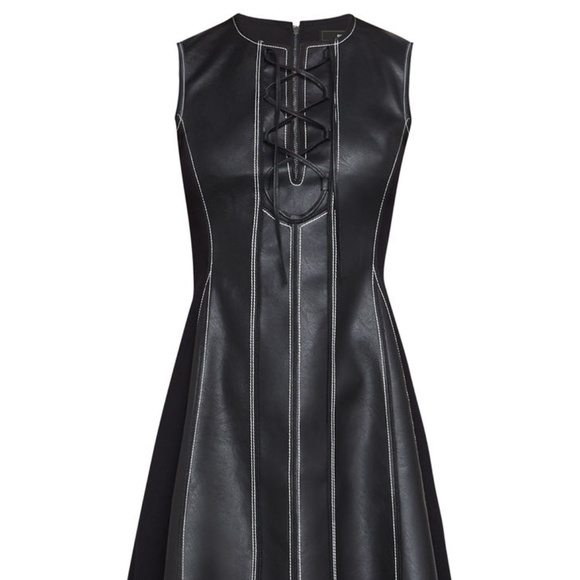 BCBGMAXAZRIA Jolee Sleeveless Faux-Leather Dress - Picture 3 of 5